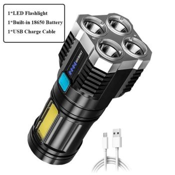 Lumens Flashlight Rechargeable Led Torch