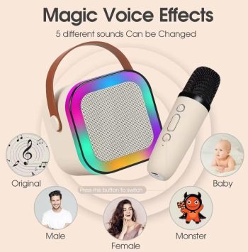 Bluetooth Speaker with Karaoke Mic